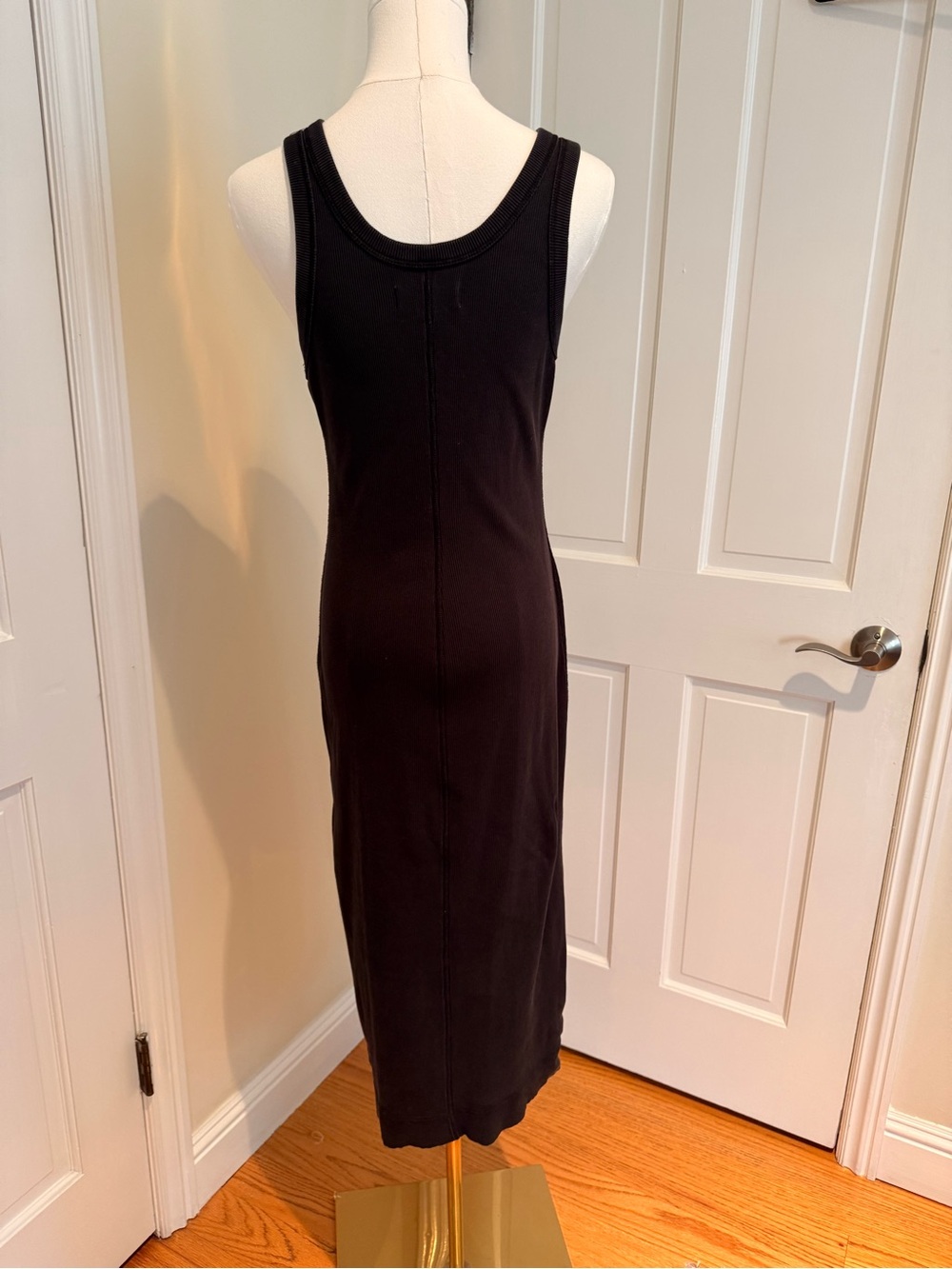 Everlane Black Ribbed Tank Maxi Dress
